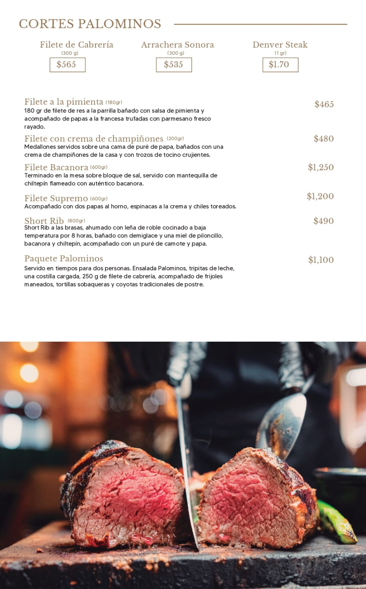 Menú Palmas CDMX – Palominos